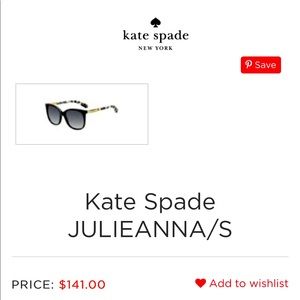 Kate Spade Julieanna Sunglasses (black/gold) *LIKE NEW*